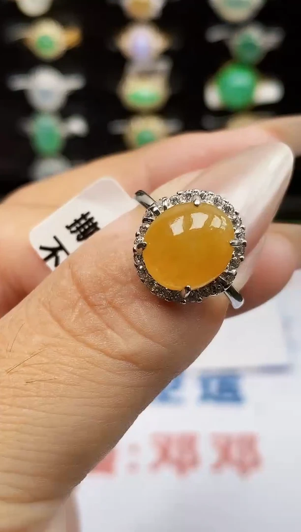 银S925镶嵌戒指翡翠1116