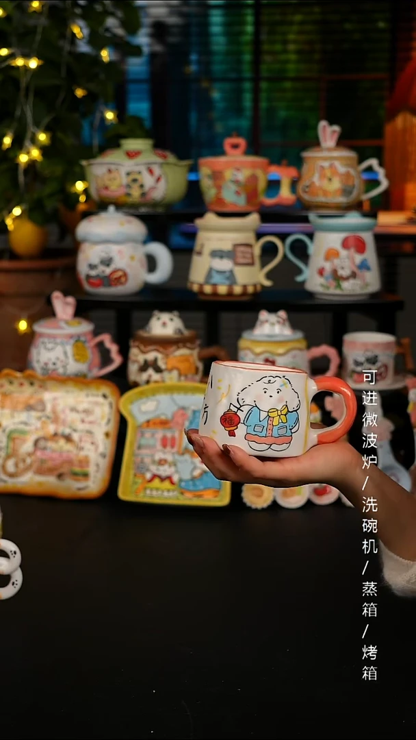 陶瓷便携款景德镇高温釉下彩纯手绘创意瓷