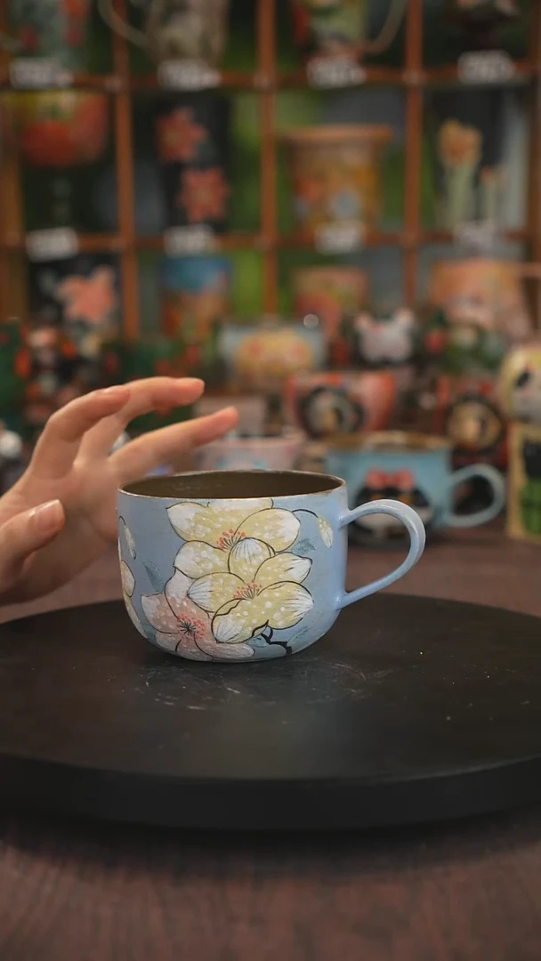 紫砂油画手绘釉下彩