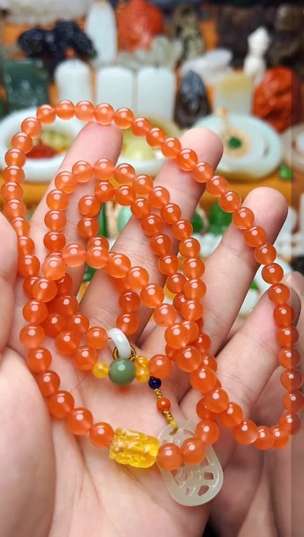 【闪购商品】南红玛瑙手串未镶嵌多圈手串  01