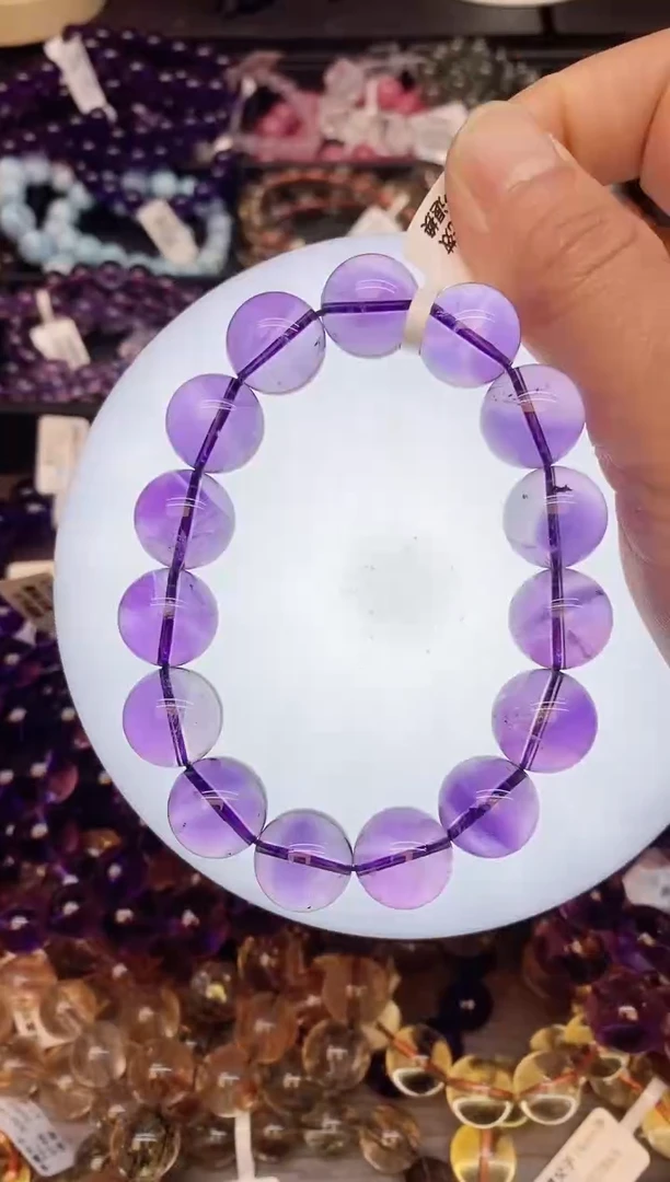 【闪购商品】水晶手串未镶嵌A57 紫水晶 15mm