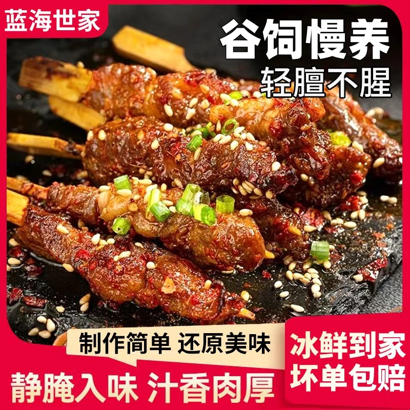 顺丰/京东 正宗新鲜羊肉串 冷冻半成品 大串烧烤空气炸锅240g/3袋