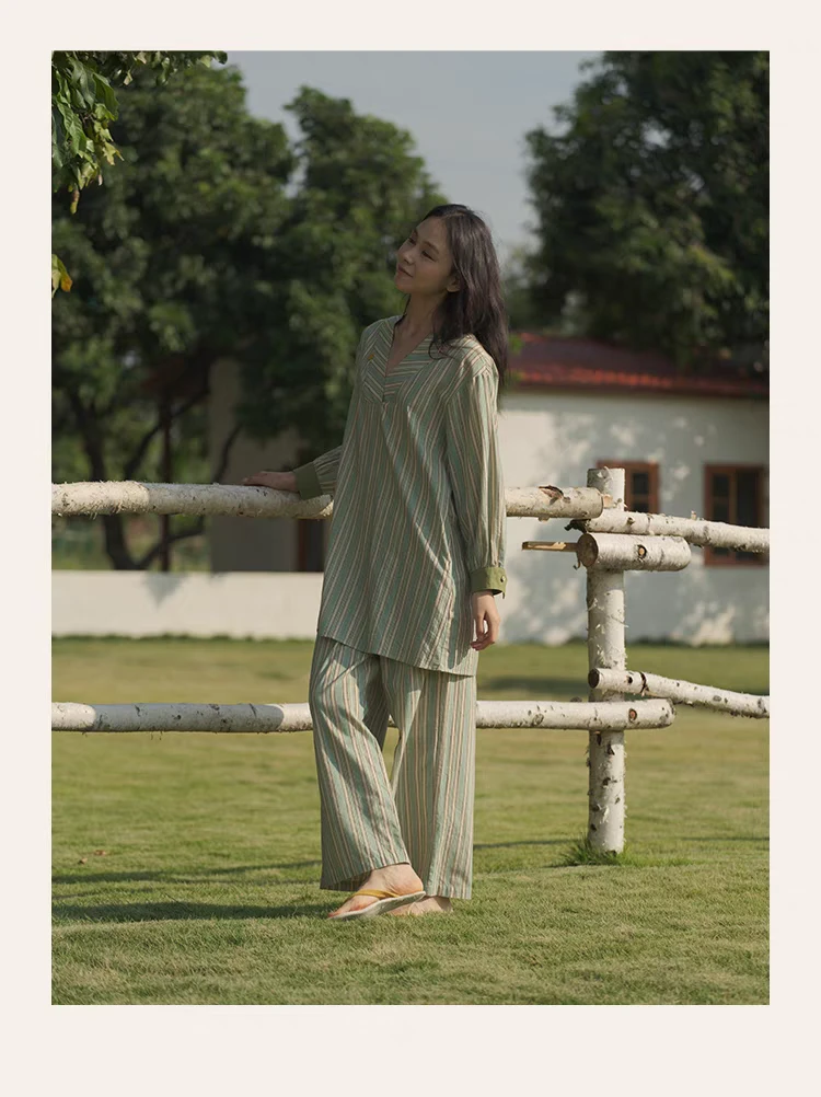 《蟲子姐姐专属》朵朵可可251-011睡衣女2025春夏棉V领家居服套装