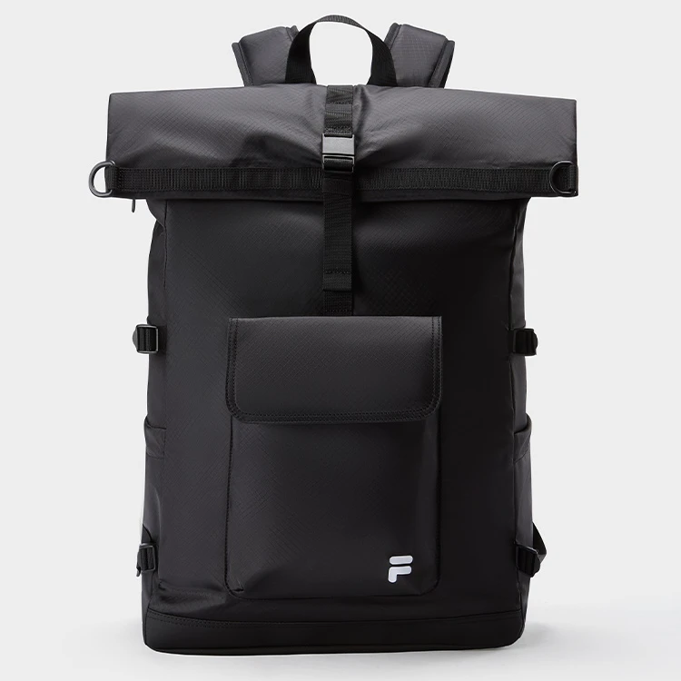 FILA/斐乐潮牌双肩背包【900D防水】中性黑色休闲运动包T13U511105F