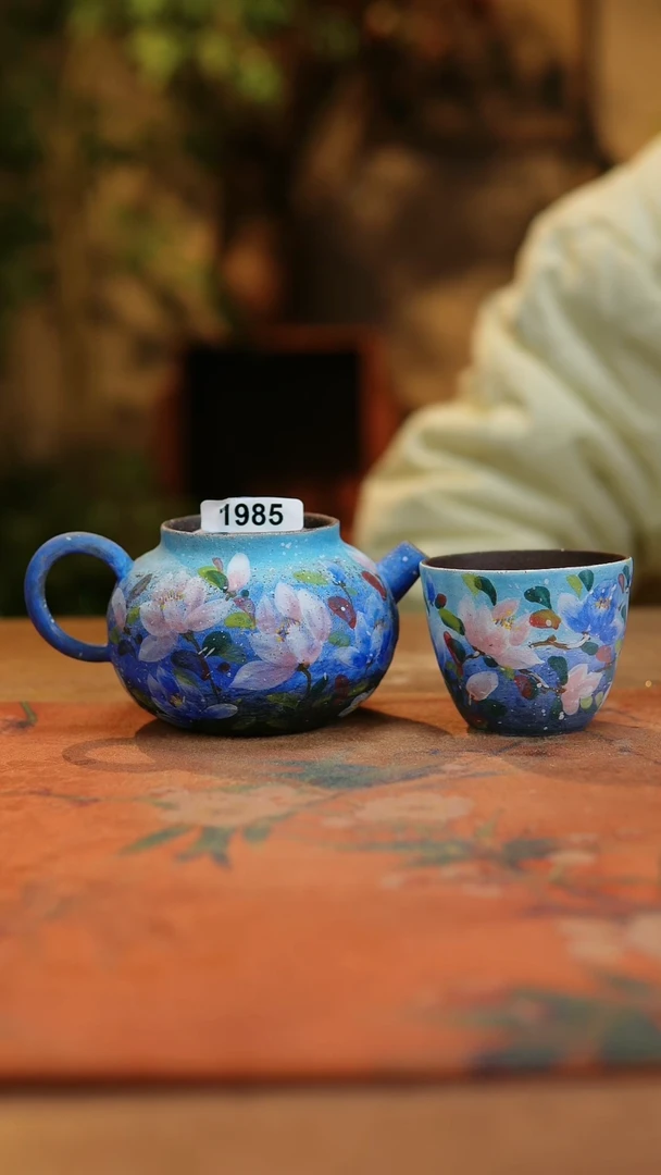 【闪购商品】瓷片1985景德镇手工手绘釉下彩高温瓷