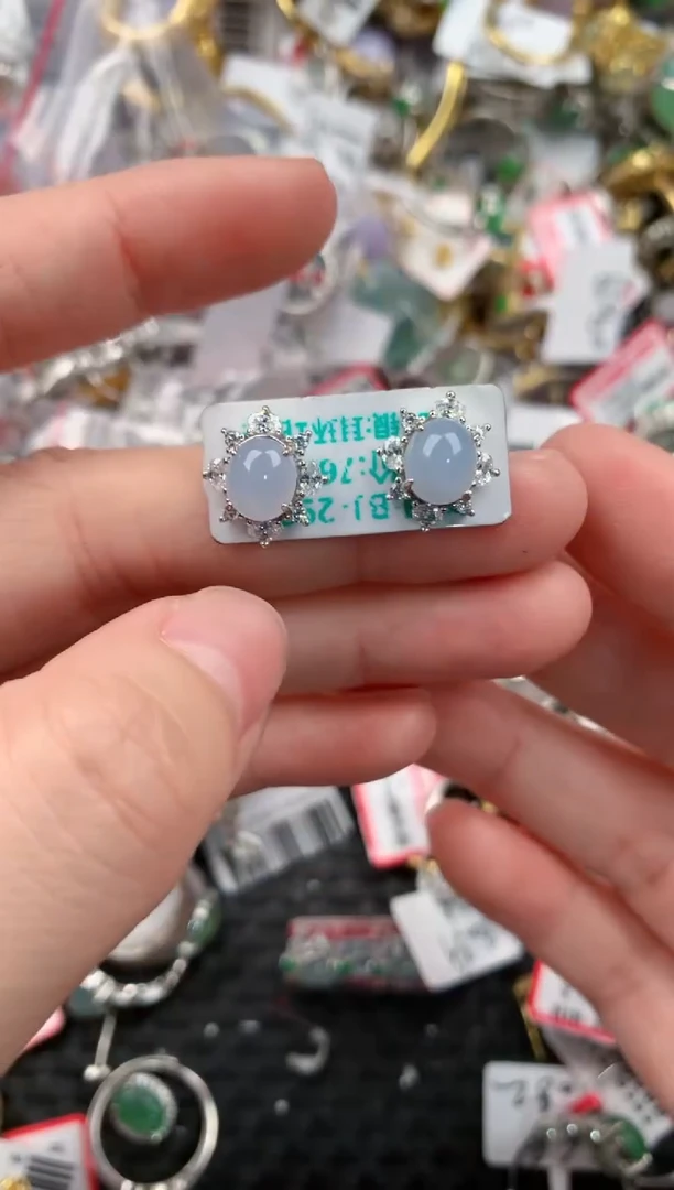 银S925镶嵌戒指翡翠888-----2