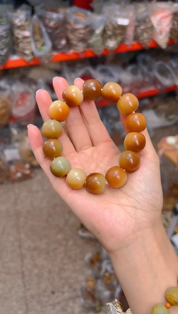 吊坠菩提根/象牙果敦煌大卡桶珠单圈