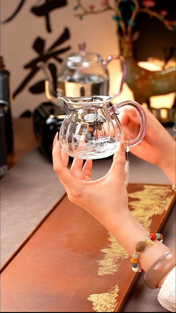 禾器/晶彩莲君茶海/浅粉