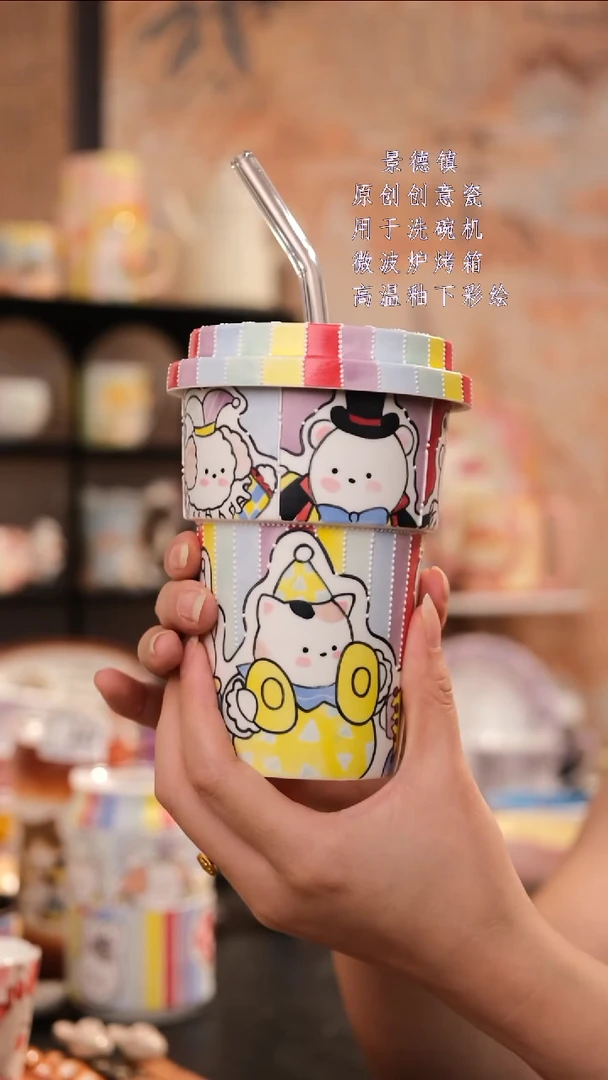摆件景德镇手工手绘设计师款