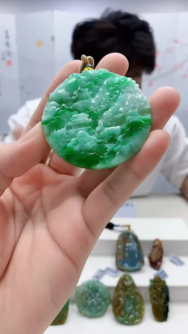 定制翡翠未镶嵌5145bb-毛货挂件6