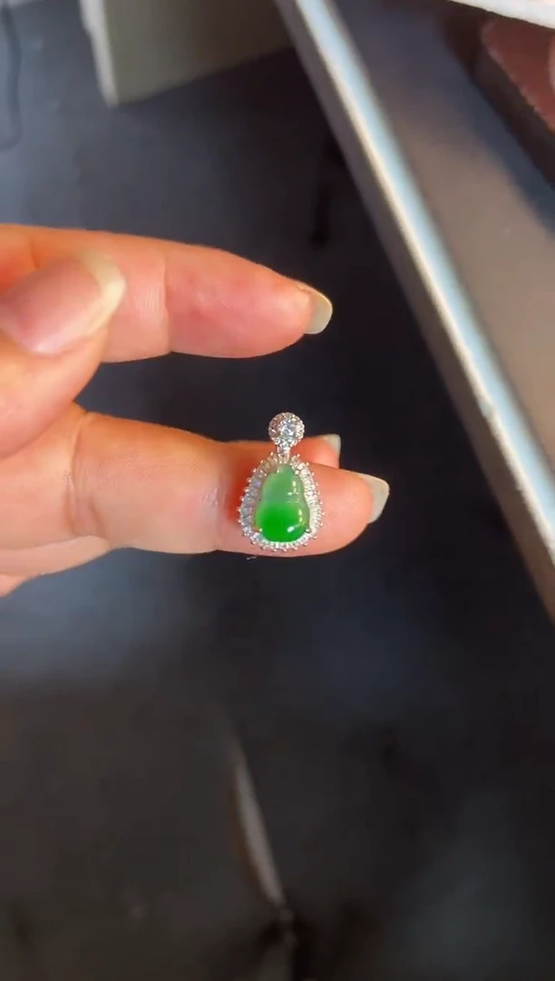 吊坠(不含链)银S925镶嵌翡翠1