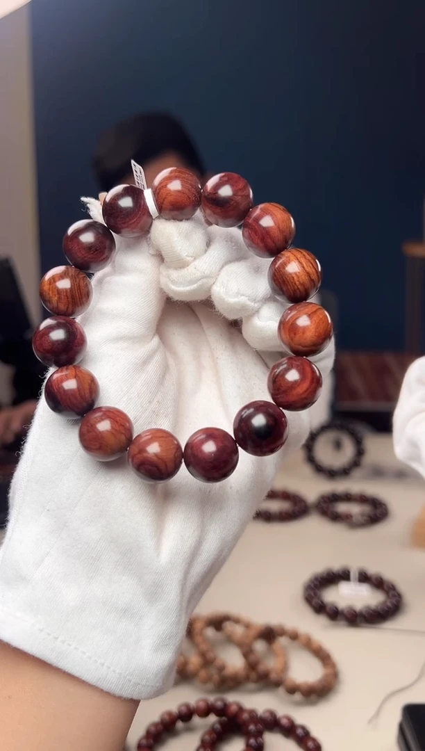 黄花梨/降香黄檀手串/手链漂***_1.5 海黄 无胶无蜡