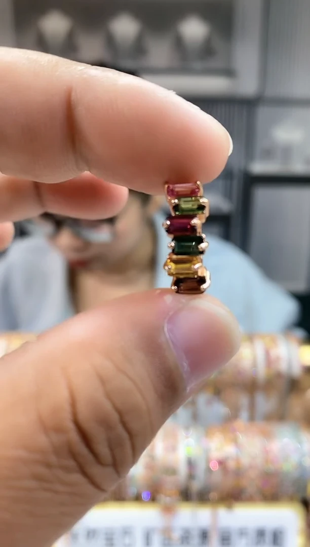 银S925镶嵌戒指碧玺5651561566156565