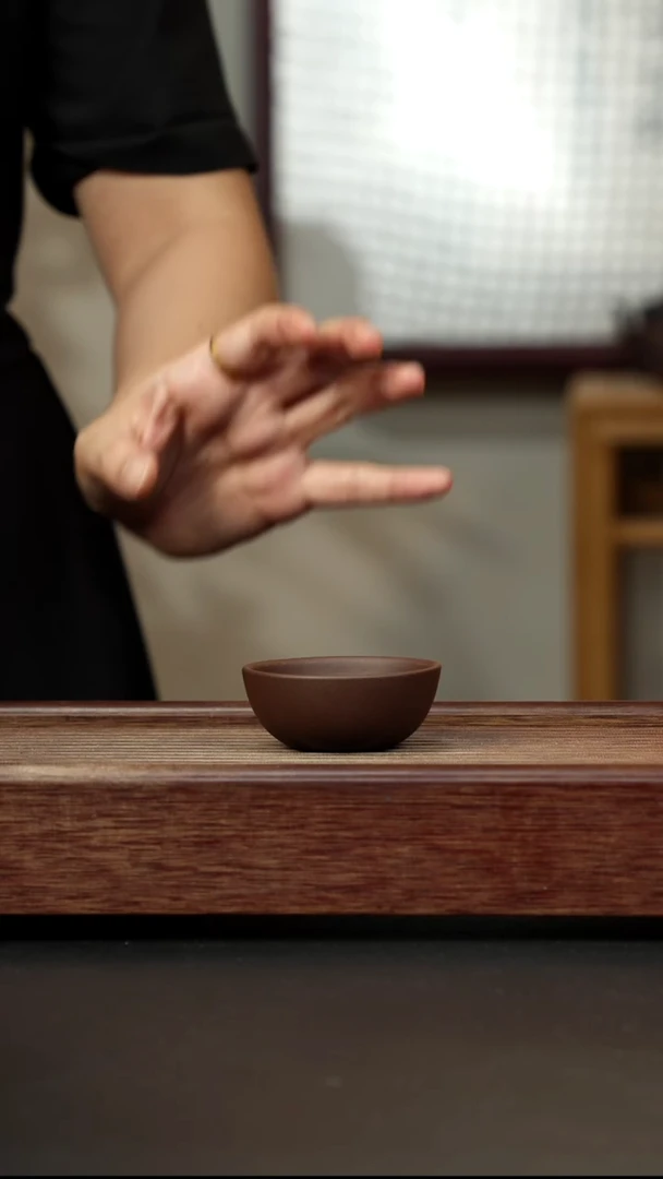 紫砂茶杯紫泥小碗杯
