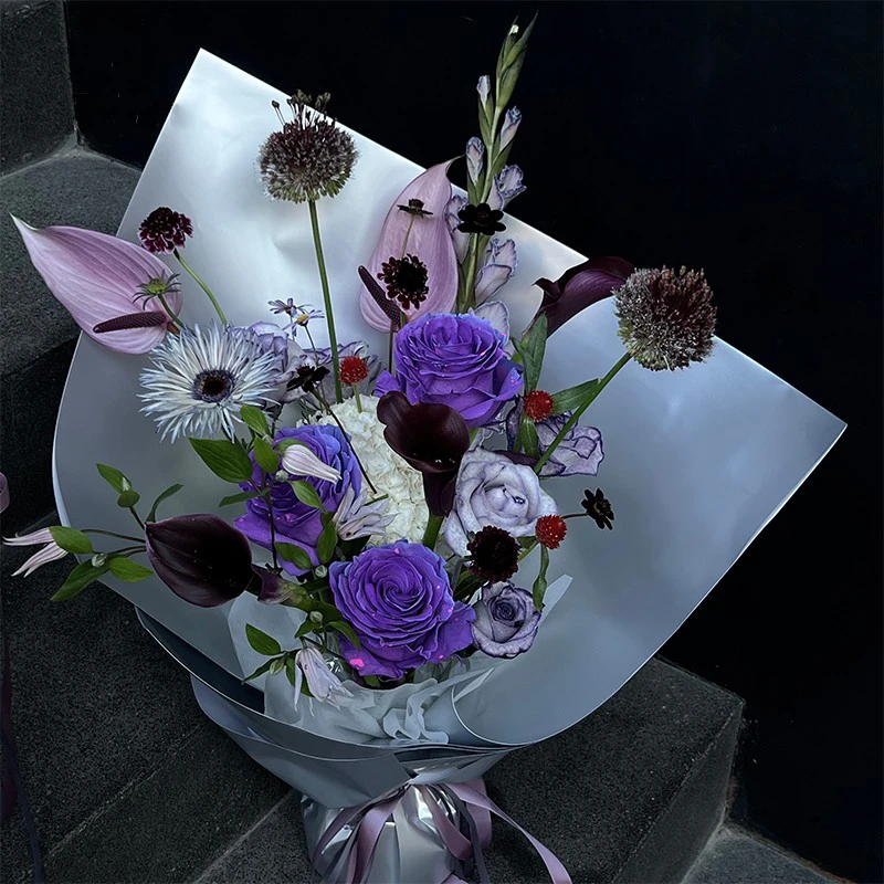【A9】进口双面哑光硬挺纸鲜花花束包装花艺包花diy高级资材时尚