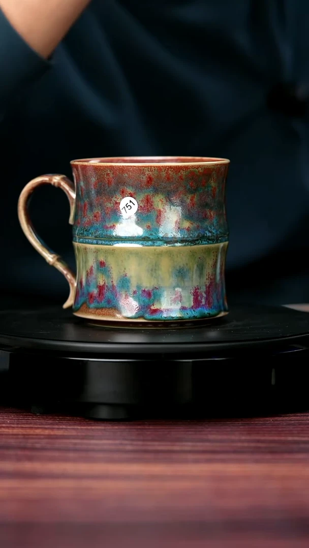 其他751#盼龙窑一级品原矿钧瓷竹节马克杯