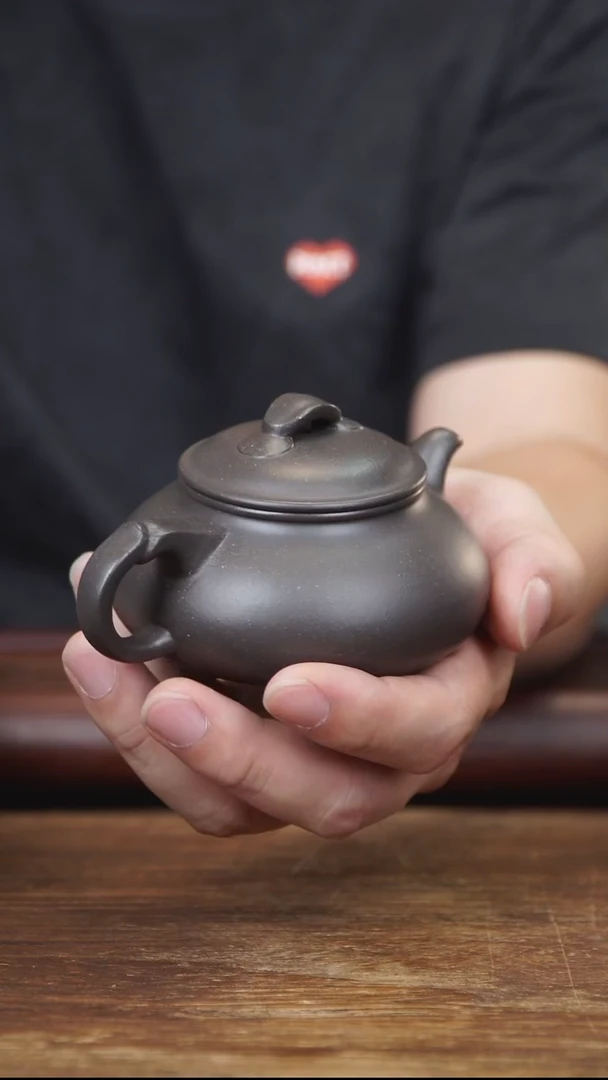 茶壶紫砂170ml 简瓢 天青