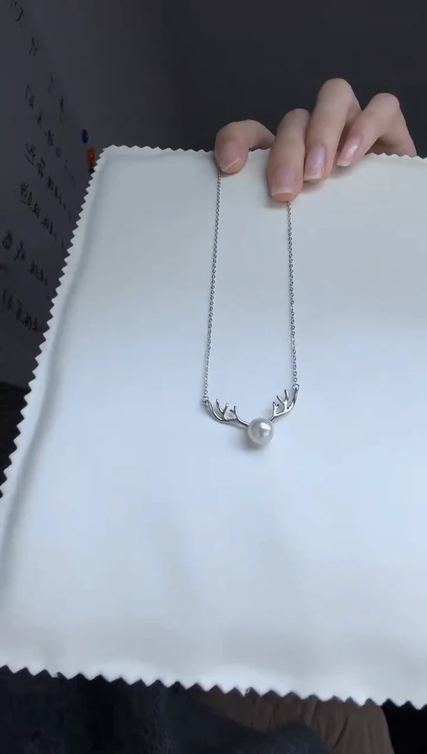 颈饰银S925镶嵌淡水珍珠G31