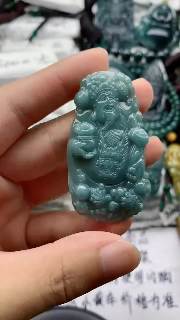 翡翠未镶嵌颈饰福888