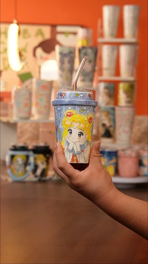 (玉泥）景德镇手工手绘文创陶瓷杯