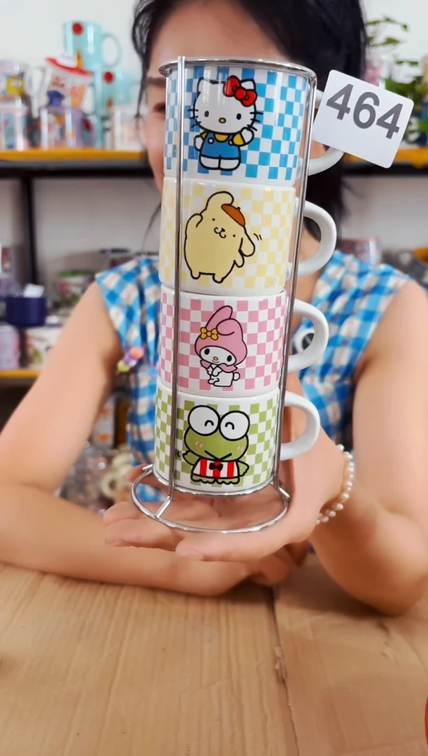 送杯架高温炻瓷464【尾单微瑕慎拍】4只装