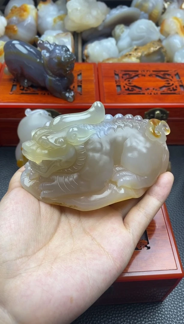 玛瑙/玉髓手把未镶嵌卍*生00