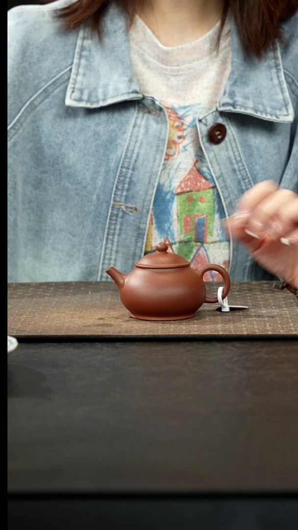 茶壶紫砂清水泥矮潘140cc