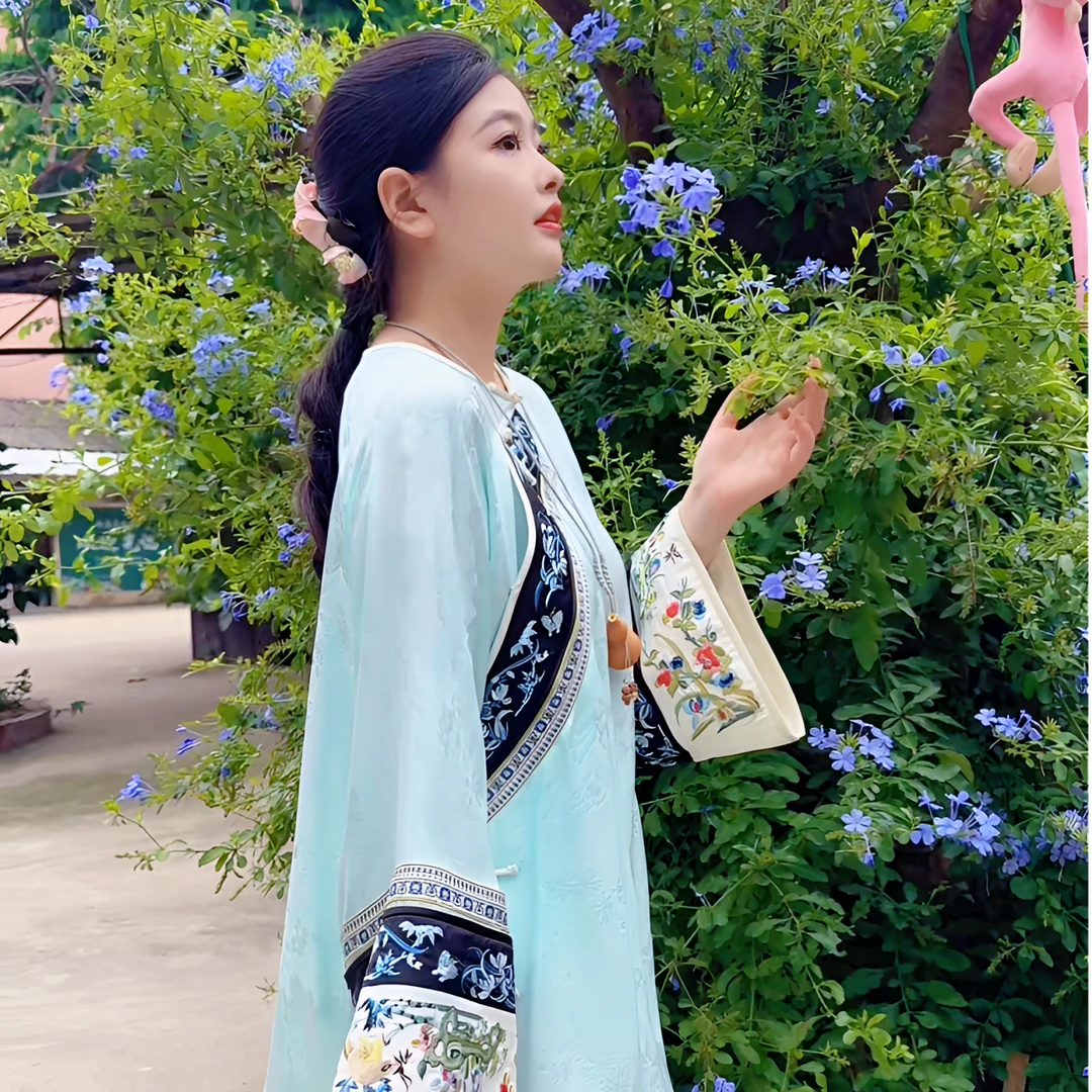（绿簪醉竹）一揽芳华桑蚕丝花萝防晒太太服