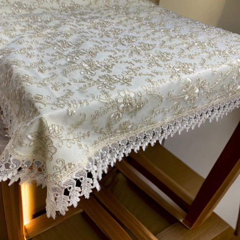 车股绣双层桌布120*170