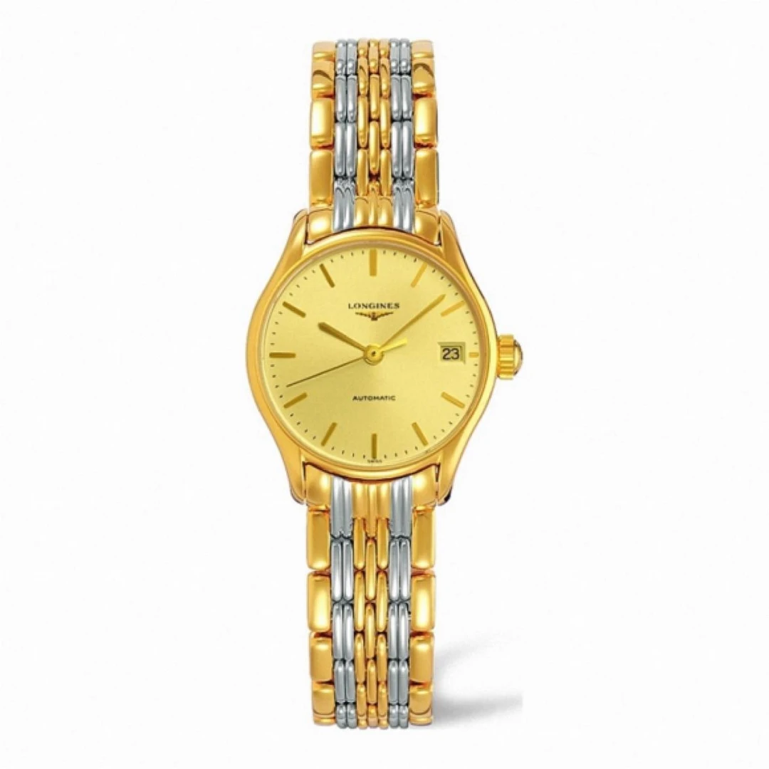 99新 Longines/浪琴 律雅机械精钢镀金 25盘自动机械 dr