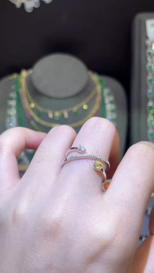 戒指/指环18K金镶嵌钻石0.19ct