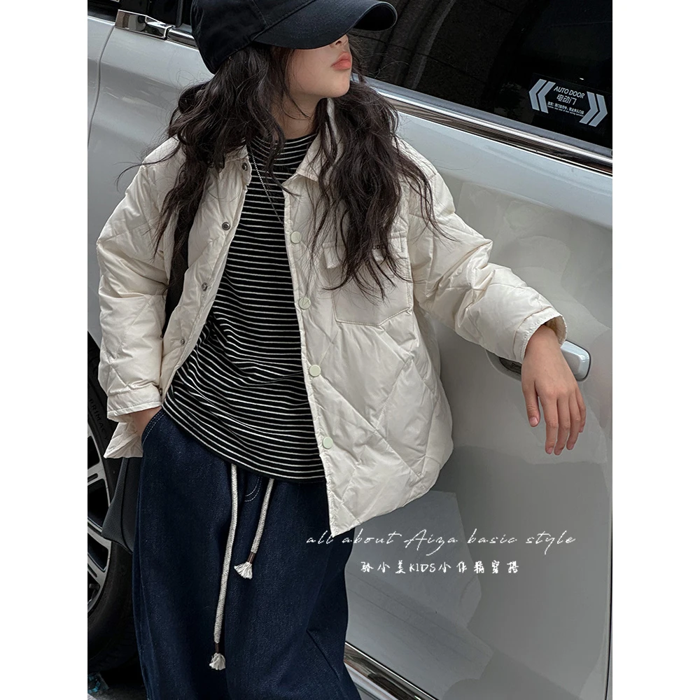 K23110校服神器女童羽绒服秋冬装防寒儿童内穿衣服2025轻薄内胆潮