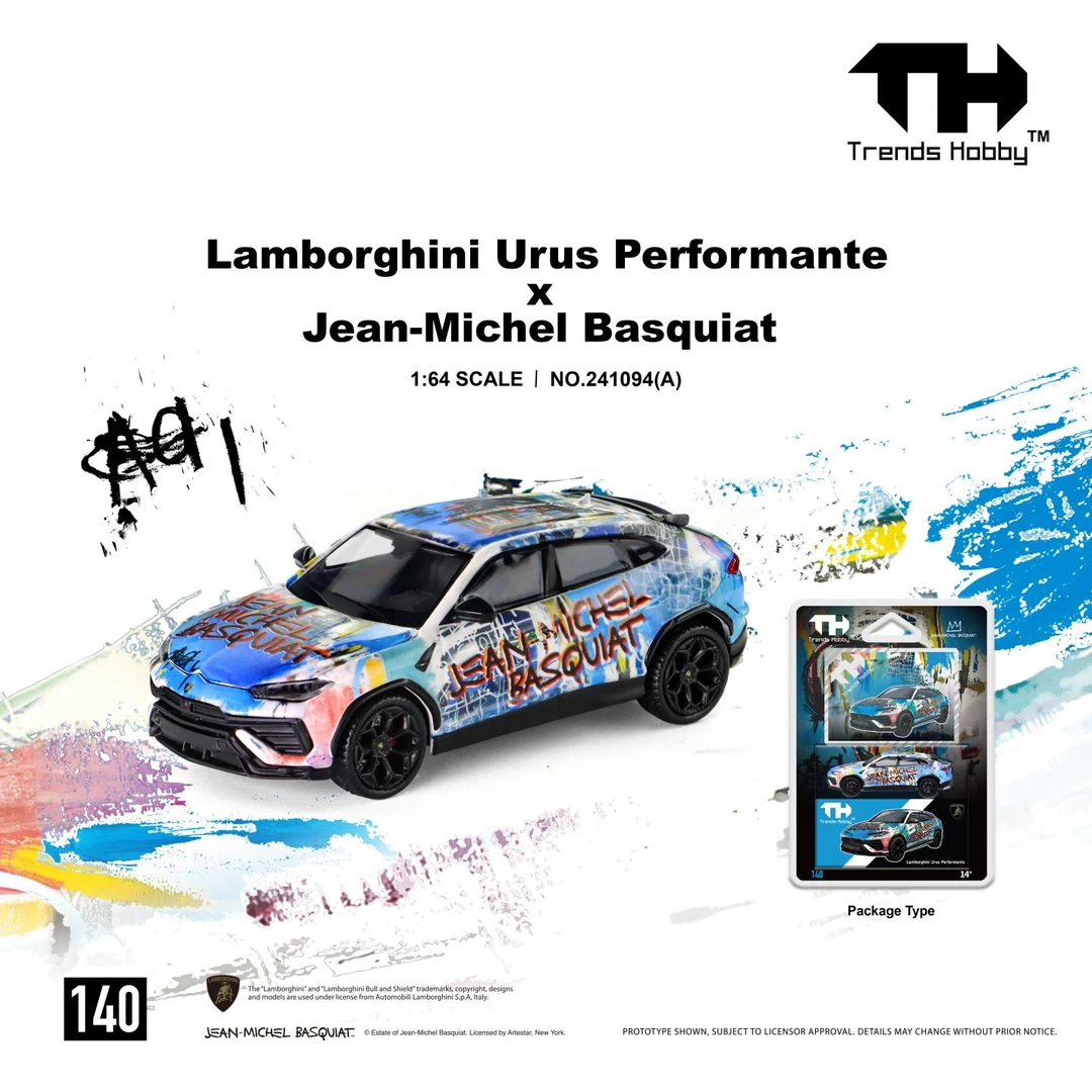 TH 1:64 兰博基尼URUSx巴斯奎特 联名款 合金汽车模型