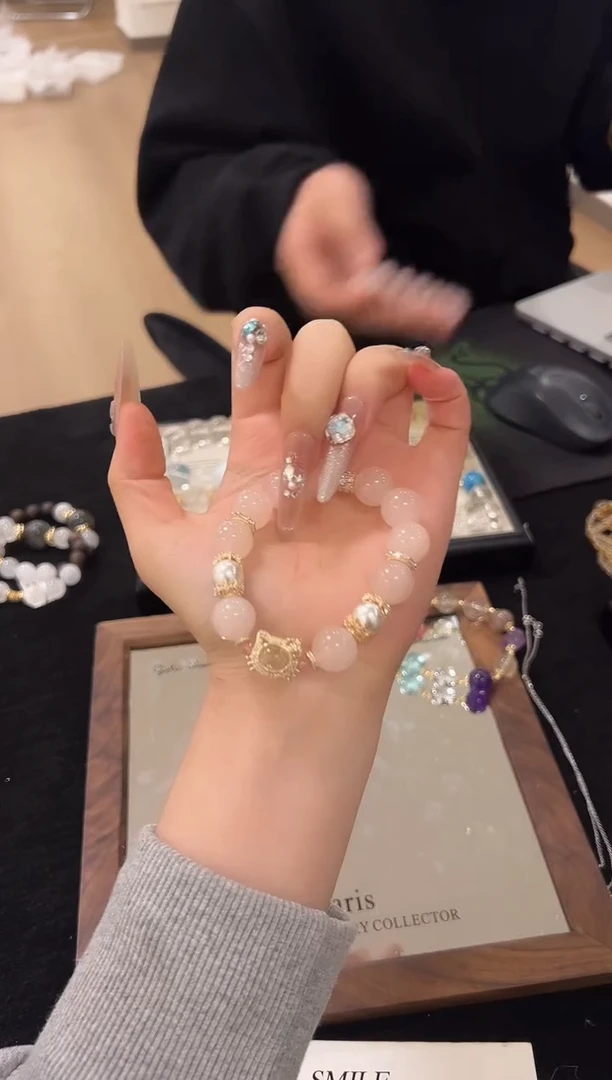 未镶嵌手链水晶11mm粉水晶手串