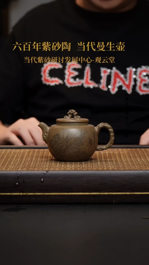 茶壶紫砂紫砂茶壶 翡翠金砂
