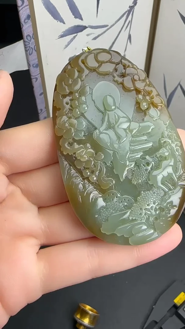 吊坠(不含链)未镶嵌和田玉JJD1128080多样性发一