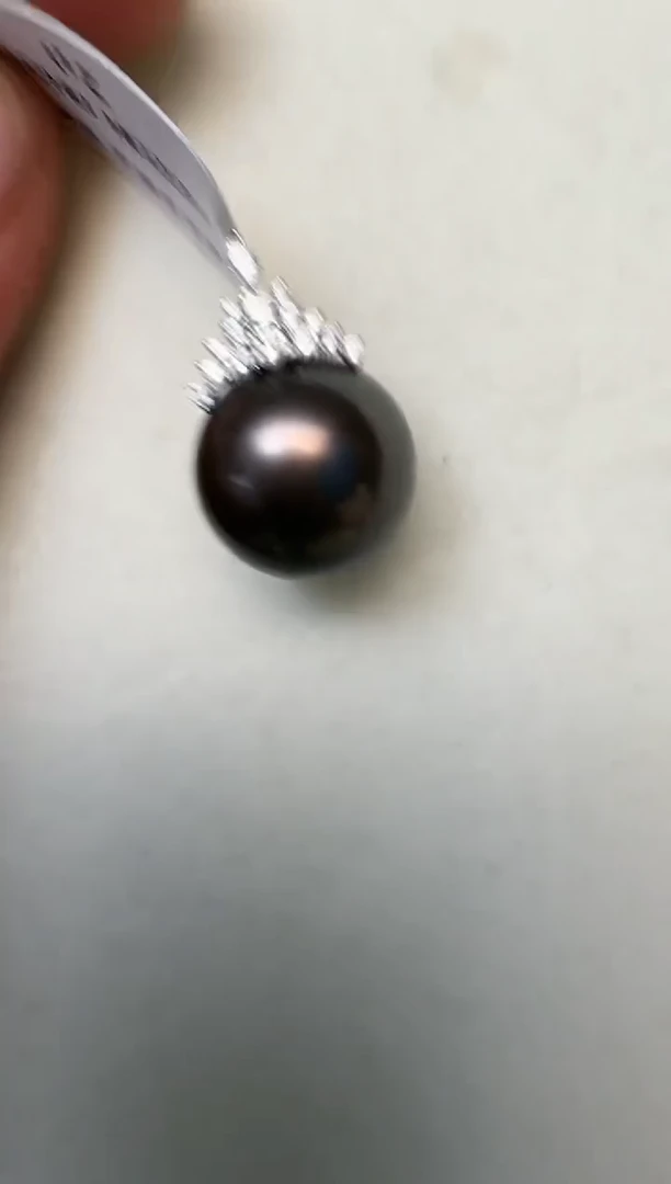 海水珍珠18K金镶嵌颈饰吊坠