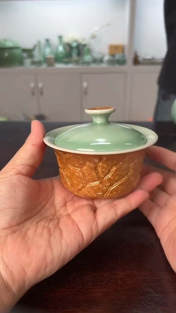 龙泉云间青瓷小米茶器