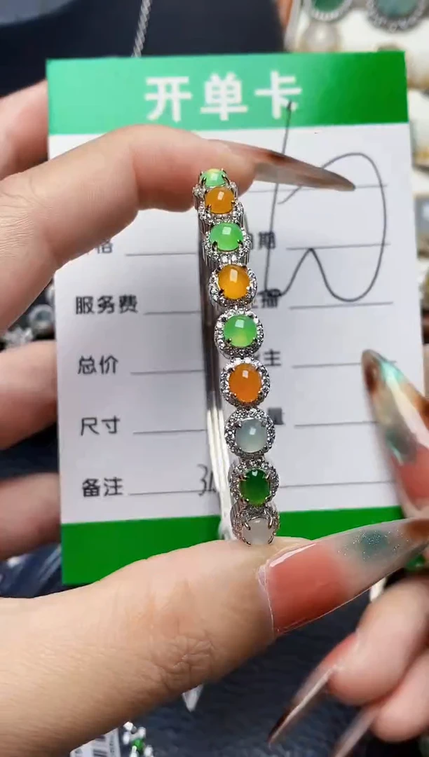 银S925镶嵌戒指翡翠3152