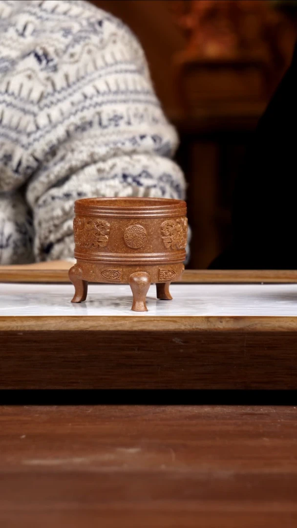 【闪购商品】紫砂茶壶龙骨金砂鼎杯100CC