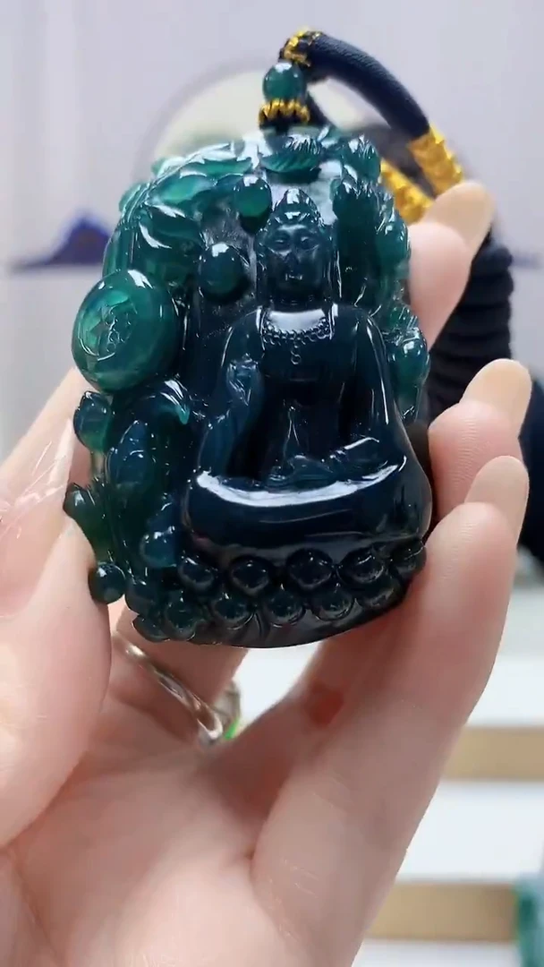 未镶嵌定制翡翠5060DD-毛货挂件147