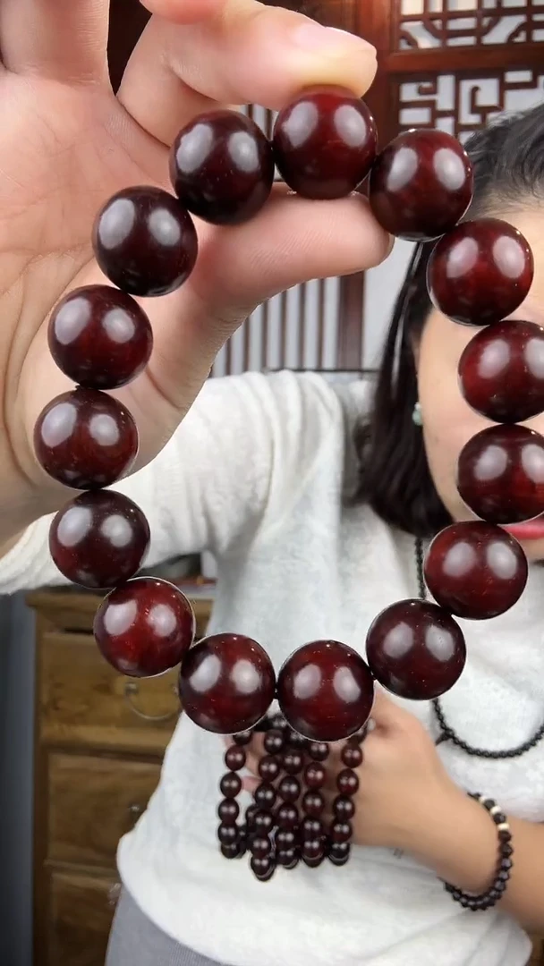 檀香紫檀（小叶紫檀）小叶紫檀卡1.5单圈手串满星199