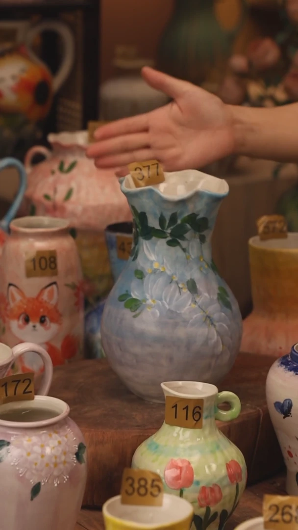 陶瓷377景德镇设计师手作花器摆件侘寂风