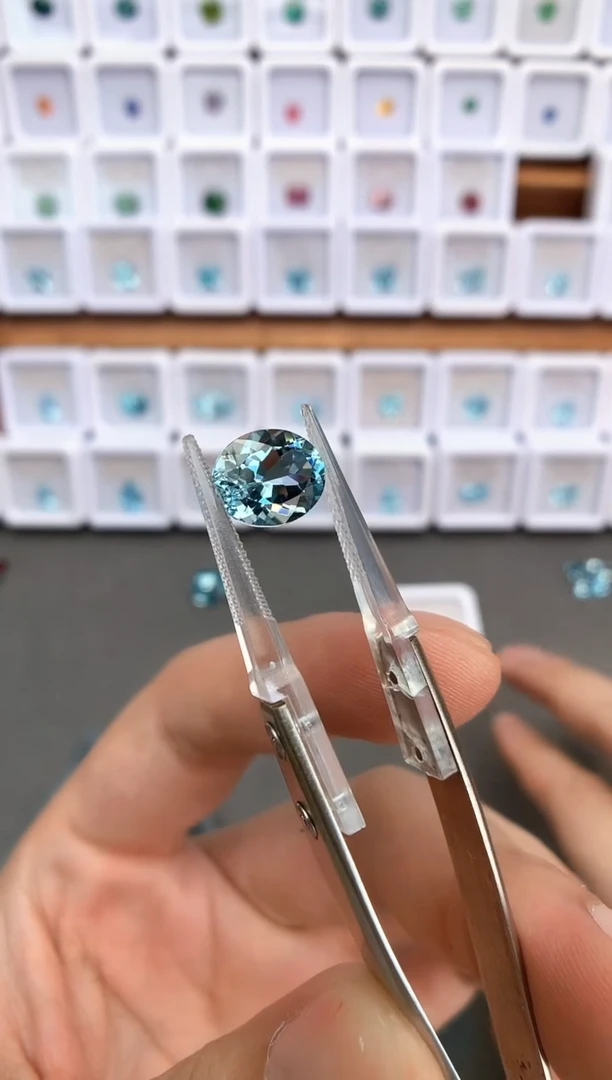 未镶嵌裸石定制海蓝宝石3.4ct 圣玛 01046
