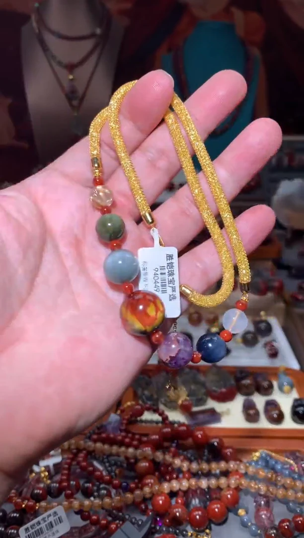 未镶嵌珠宝半成品水晶多宝项链，多样性