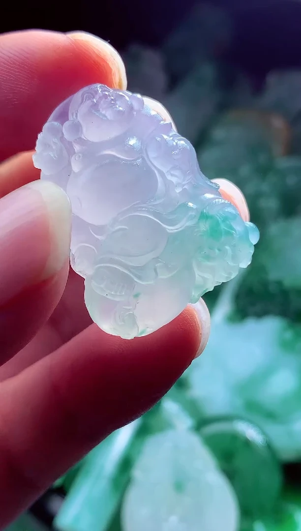 未镶嵌定制翡翠庞**#翡翠毛货定制