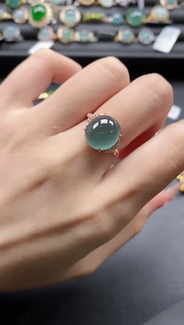 【闪购商品】翡翠戒指银S925镶嵌11111