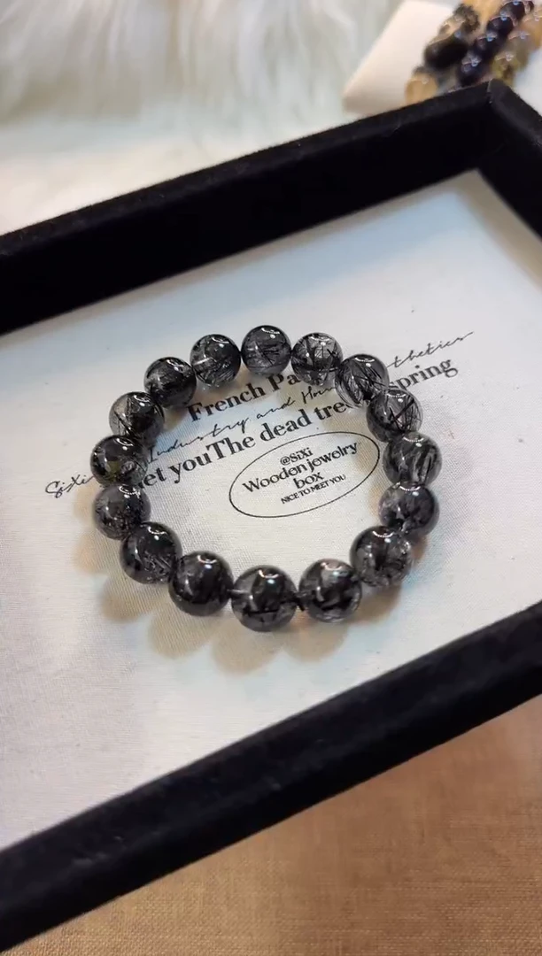 【闪购商品】发晶手串未镶嵌黑发MG0827