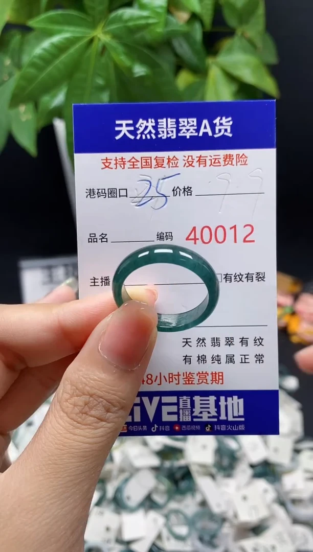翡翠戒指未镶嵌天然翡翠戒圈0012