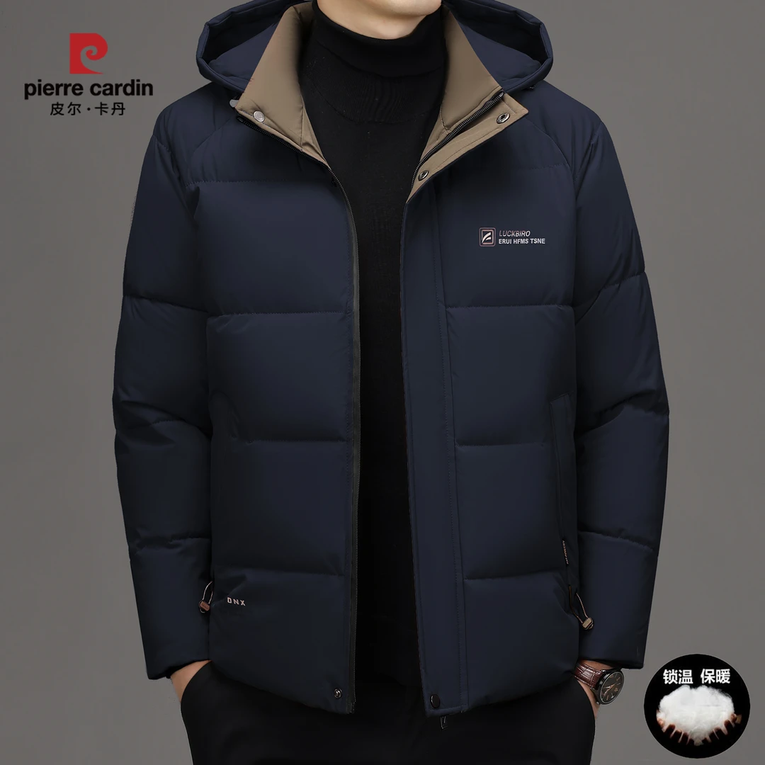 皮尔卡丹冬季爆款高档男士休闲加厚棉服可拆帽男款棉衣外套棉袄男